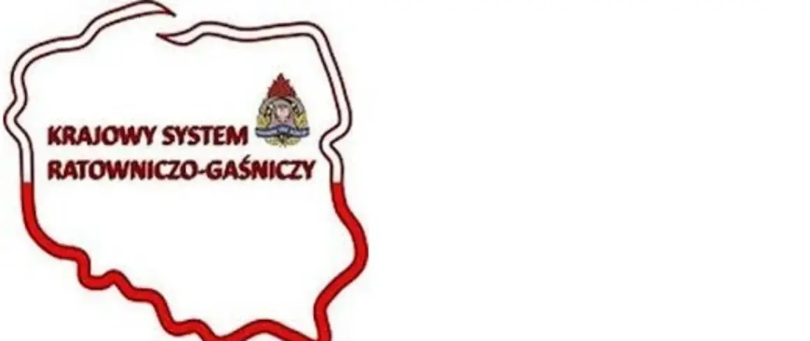 Logo KSRG - Krajowy System Ratowniczo-Gaśniczy. Symbolizuje ochronę i bezpieczeństwo na terenie Polski.